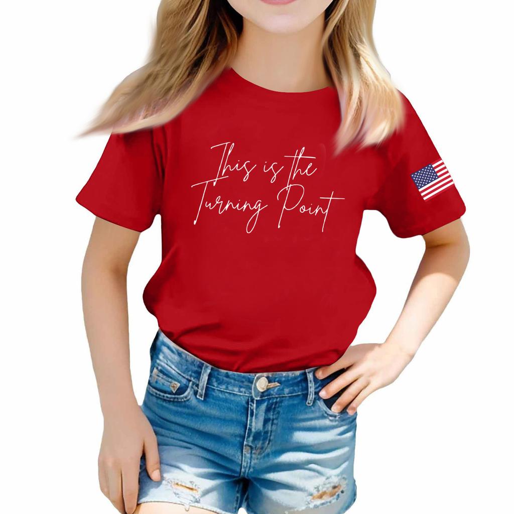 Toddler Girl Boy T-Shirts Kids Top Boys And Girls Printed Short Sleeved T-shirt 1-12Y Summ
