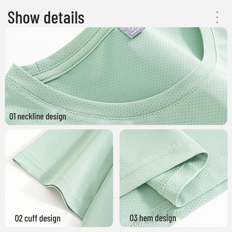 Baleno Men's Ice Silk Quick-Dry Breathable Mesh T-Shirt