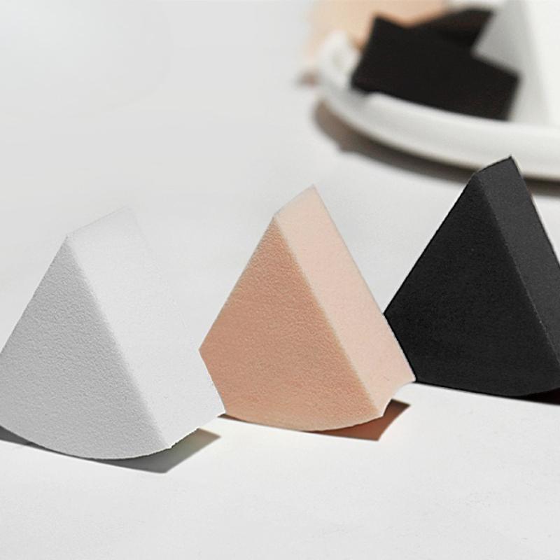 6Pcs/Set Triangle Make Up Sponges Face Foundation Concealer Cream Fan Shaped Detail Powder Puff Cosmetics Applicator Tools Black