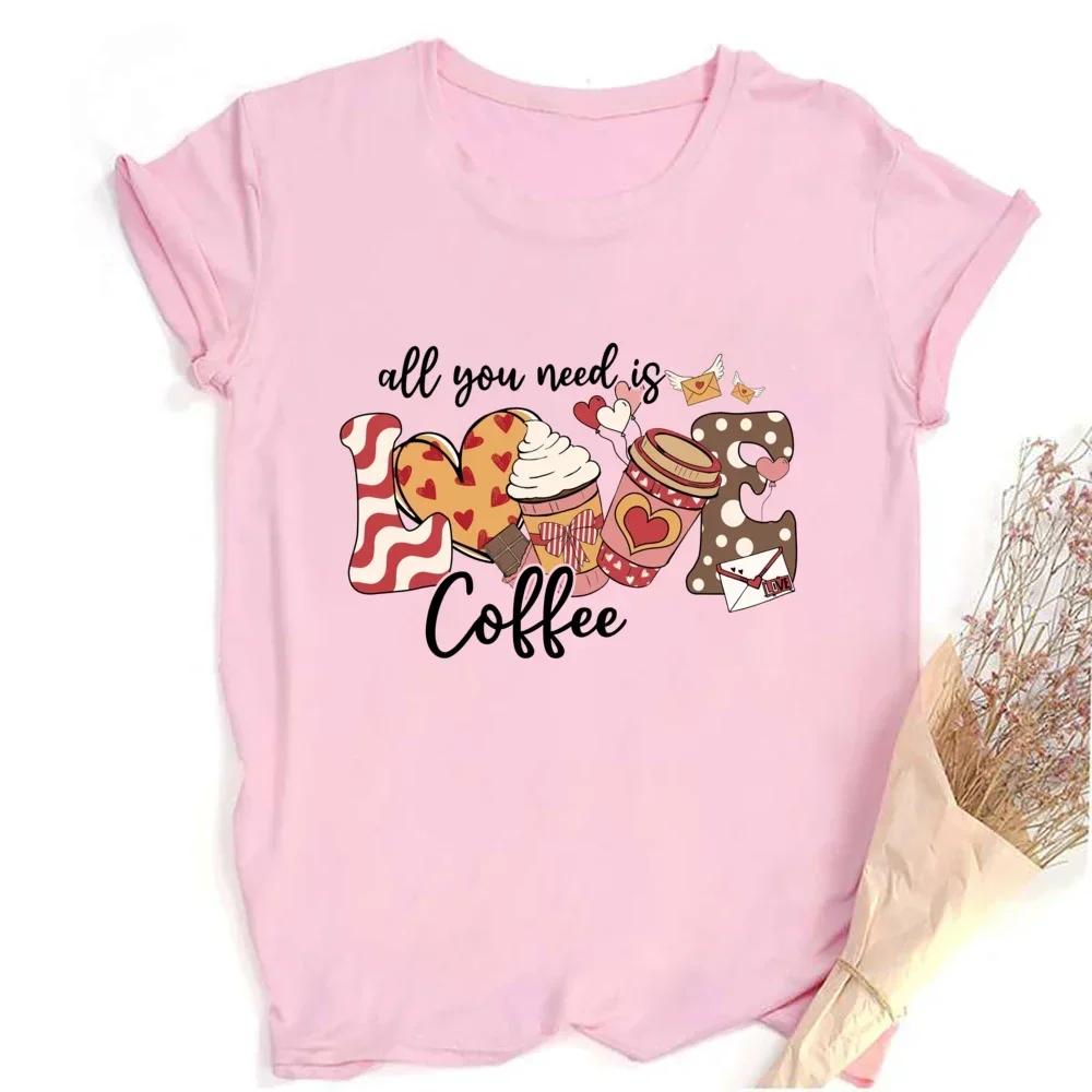Outfit Tee FeUnisex Sleeve Tshirt Holiday Girls T Shirt Happy Valentine Print Women Shirts Valentines Party Aesthetic Clothes