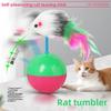 Pet Cat Toy Set, Mouse Untoppling Doll, Self-entertaining Cat Toy Stick, Mini Cat Supplies for Stress Relief