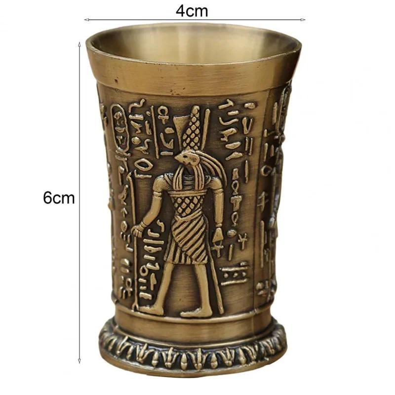 30ML Shot Cup Food Grade Shock-resistance Zinc Alloy Comfortable Grip Egypt Drinking Cup Party Decor