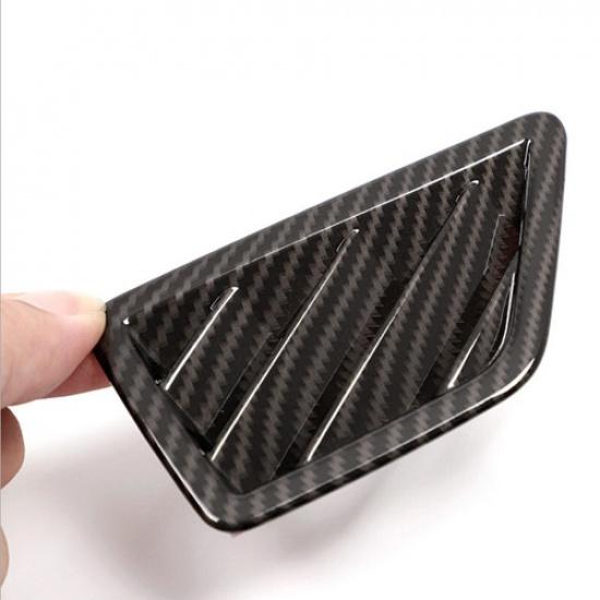 2xCarbon Texture Dashboard side Air Vent Outlet Cover For BMW 5 Series F10 11-17