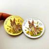 2023 Australian Zodiac Rabbit Baby Silver Plated Color Printing Commemorative Medal Gold Coin for the Year of the Birth and New Year Coins