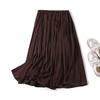 MD Autumn and Winter Women clothes Can Be Lu Li Style French style Temperament Elegant Drape Mid-Length Pleated Skirt 05255504717