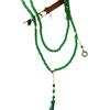 Elegant Ethnic Green Beaded Tassel Necklace - Vintage Long Sweater Chain for Women