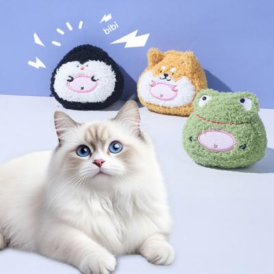 Juguete para Mascotas Forma de Animal de Dibujos Animados Juguete de Felpa Resistente a Mordeduras con Diseño de Doble Sonido Tamaño Mini Portátil Sonido Crujiente Juguete para Perro Mascota