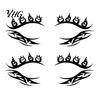 Waterproof Cosplay Makeup Transfers 2 Pairs Halloween Eye Tattoo Stickers, Temporary Face Decals with Quick Art for Novices Pumpkin Bat Spider