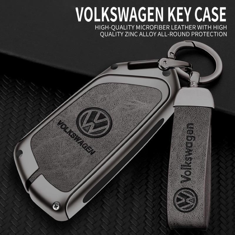 2026 Hot For VW VOLKSWAGEN Zinc Alloy Leather Car Smart Remote Key Fob Case Cover Protector Shell For VW Volkswagen Golf 8 MK8 L