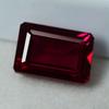 Natural Red Ruby Loose Gemstone 8.38 Ct Dark Emerald Shape for Jewelry Making and Gem Collections