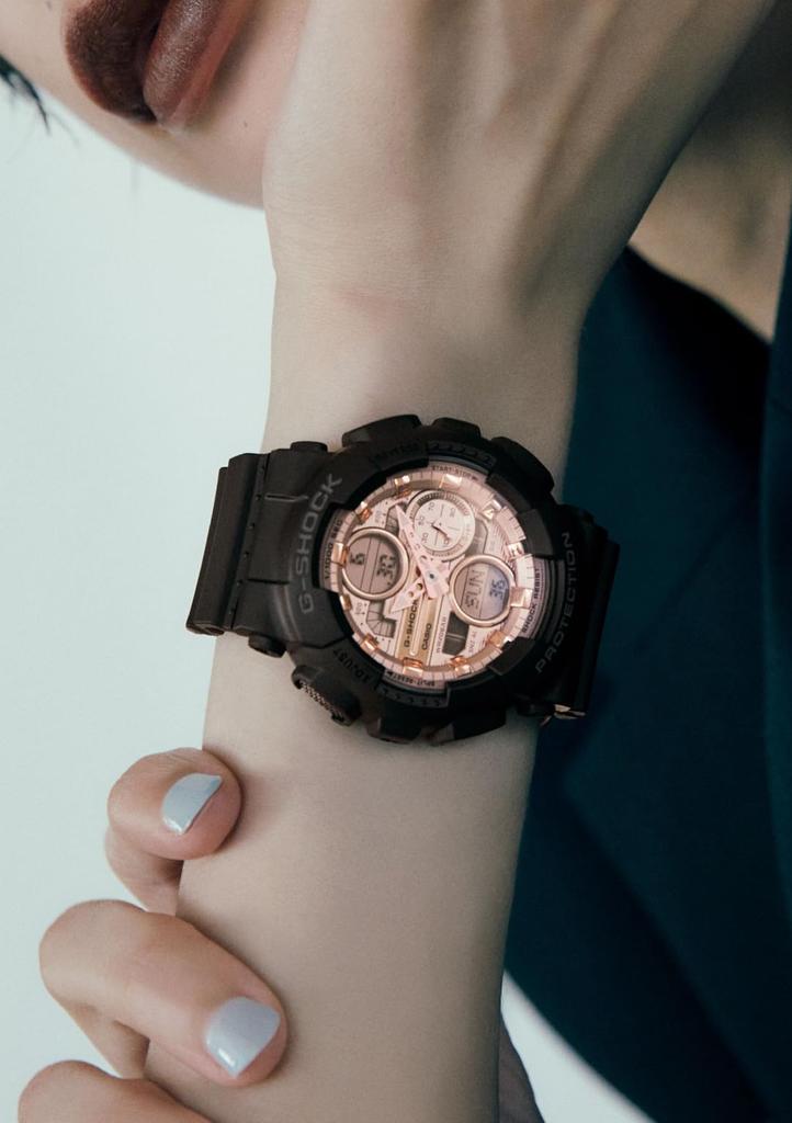 CASIO G-SHOCK GMA-S140PG-1AJF Women's Watch Pink Gold Metallic Black Eco-Friendly Japan Domestic Genuine