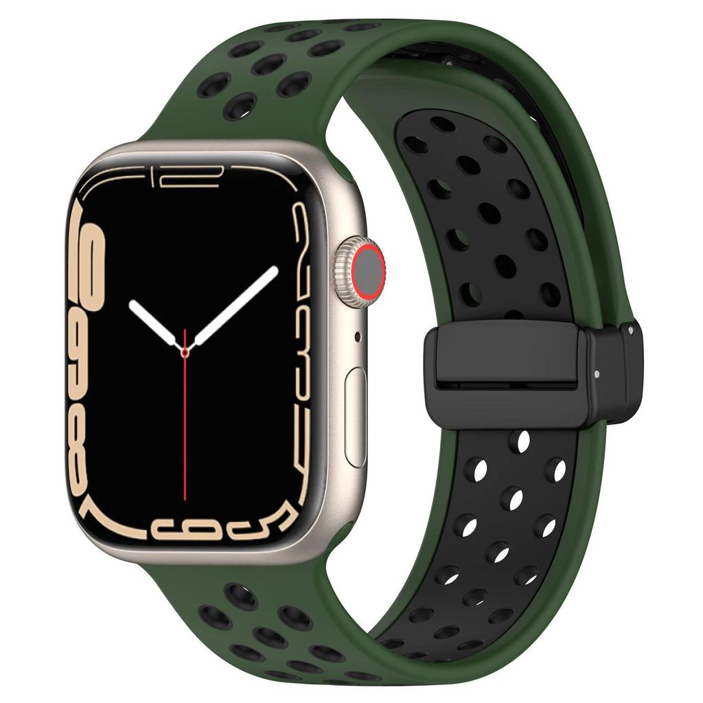 Cinturino Magnetico in Silicone per Apple Watch band 44mm 40mm 45mm 41mm 46mm 42mm Braccialetto Sportivo iWatch Series11 10 9 8 7 6 Ultra 2 SE