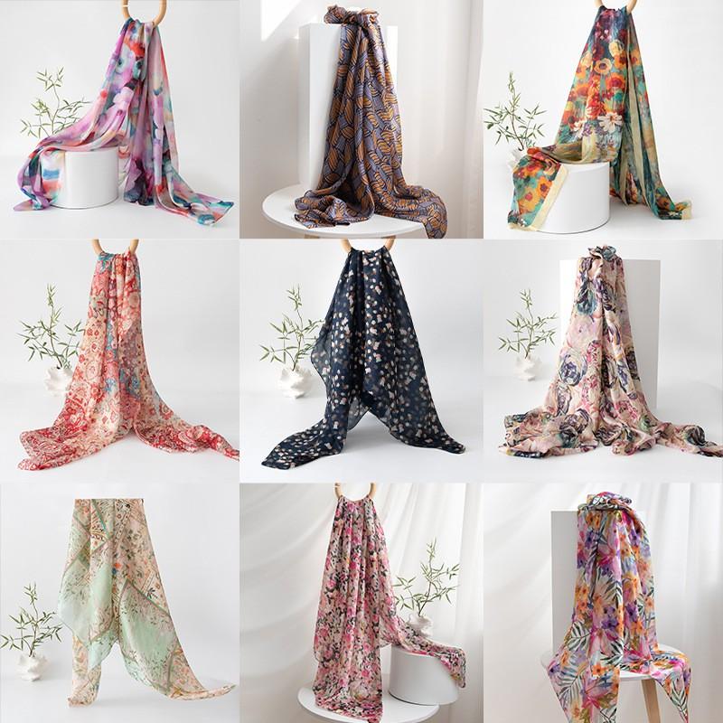 Luxus-Seidenschal Damen 100% Reine Maulbeerseide Langer Wickelschal Leichtes Accessoire Elegantes Geschenk Mama
