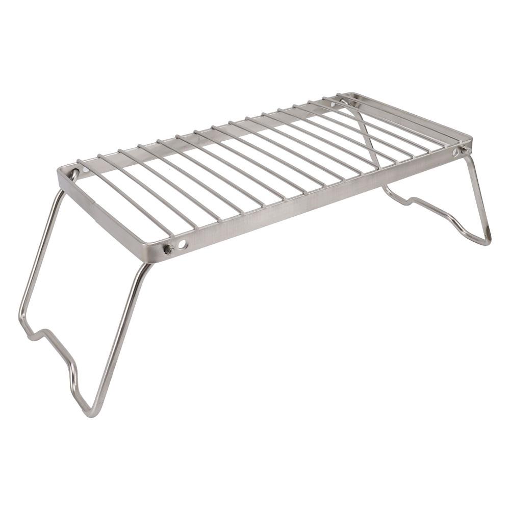 Sliver Backpacking Grill Stainless Steel Folding Grill Rack Campfire Grill  Camping Grate