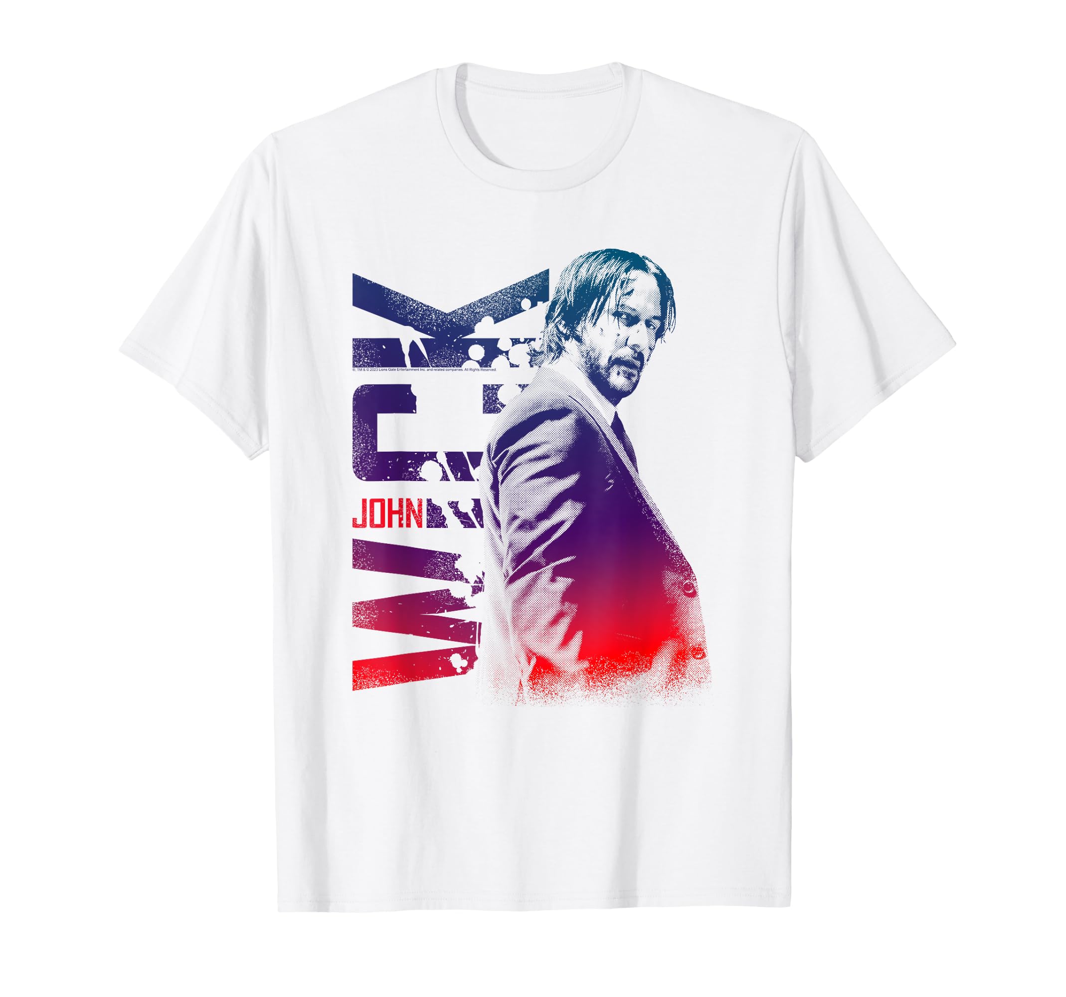 Джон Уик Цветное фото с логотипом Футболка к боевику