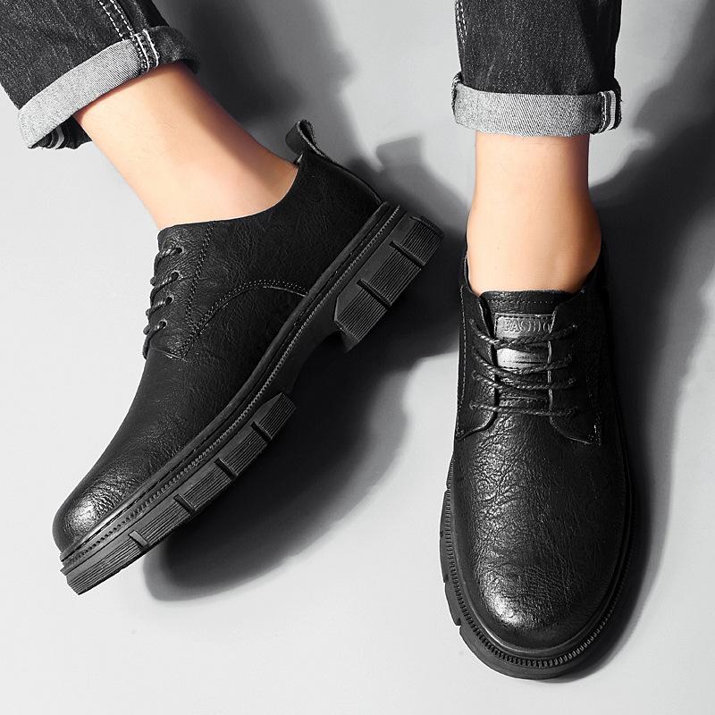 Herbst Herrenschuhe neue Freizeitschuhe aus Leder Herren Business vielseitige Lederschuhe trendige Workwear-Schuhe Herren Freizeitschuhe
