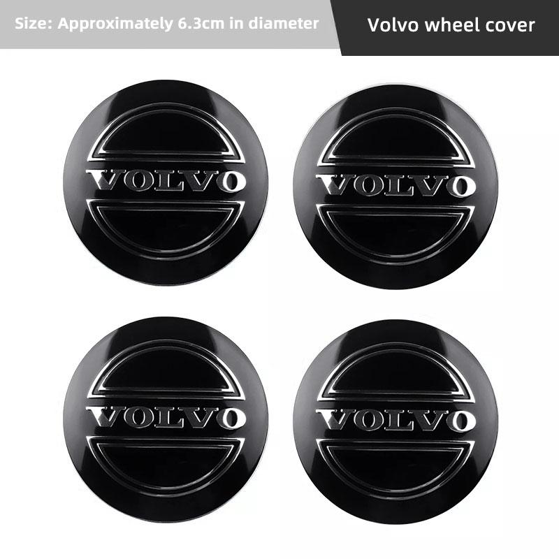 4Pcs Car Tires Wheel Valve Cap Cover Wheel Hub Center Sticker For Volvo XC90 V90 V60 XC60 V40 S80 S60 S90 C40 XC40 V70 XC70 C30