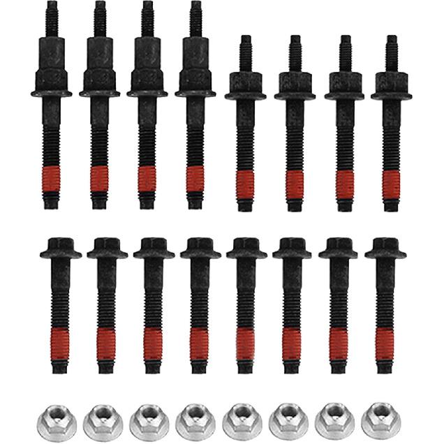 Exhaust Manifold Stud Bolt Nut Kits 6504331 Compatible with Dodge Dakota 00-07 Durango 00-09 Ram 1500 02-08 Chrysler Aspen 07-09 Jeep Grand Cherokee