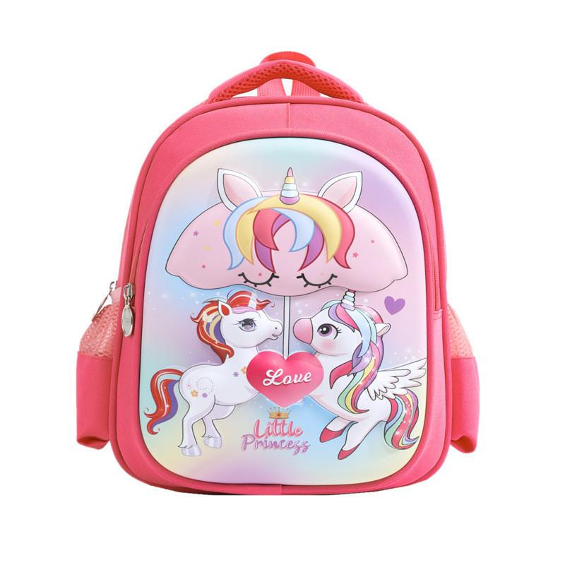Trendy Cartoon Hard Shell Backpack For Kids Durable Nylon Material Cute Design