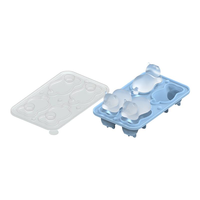 New Kitten-Shaped Ice Tray Mold Food-Grade Silicone  Cube Tray Whiskey  Maker Homemade Cube Tool