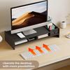 Desk Monitor Stand 2-Tier Ergonomic Shelf 4.3 Inch Height Monitor Riser with Storage Organizer for Home Laptop PC TV Work Table