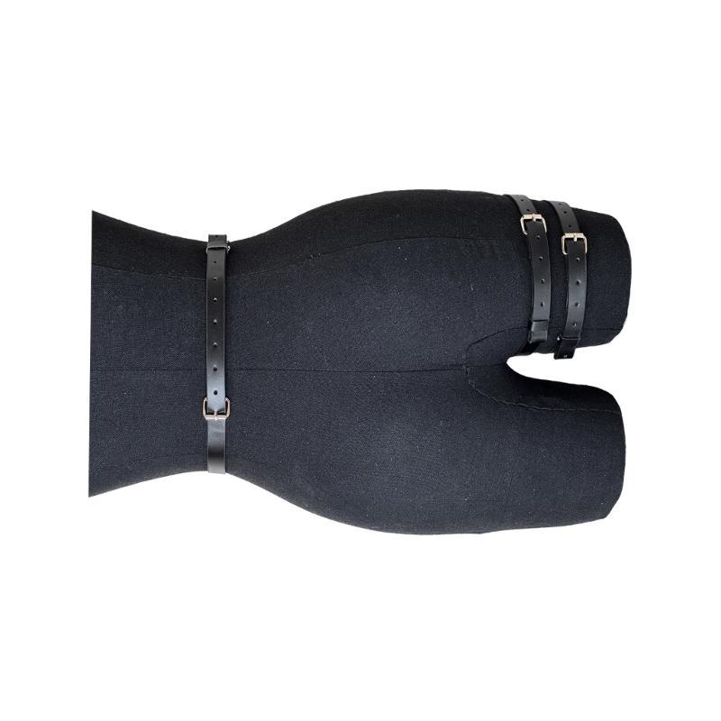 Adjustable Gothic Punk Leg Chain PU Leather Waist Belt 2 in 1 Ddesign Leg Harness for Women Edgy Fashion Accessory