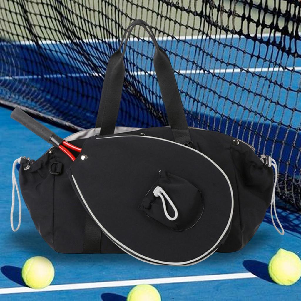 Badminton Bag, Tennis Sports Shoulder Fitness Bag with Large Storage Space for