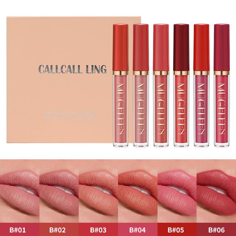 

6-Piece Non-Stick Lip Gloss Set: Easy Apply for Valentine s & Mother s Day