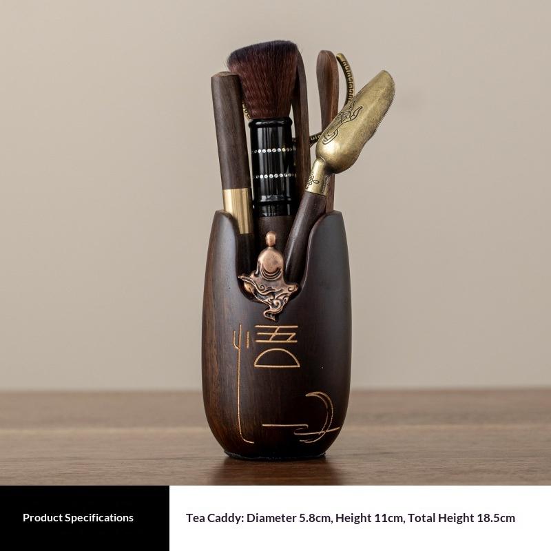 Ebony Bakelite Six Gentlemen Kit Kung Fu Tea Tools Tea Knife Tea Utensils