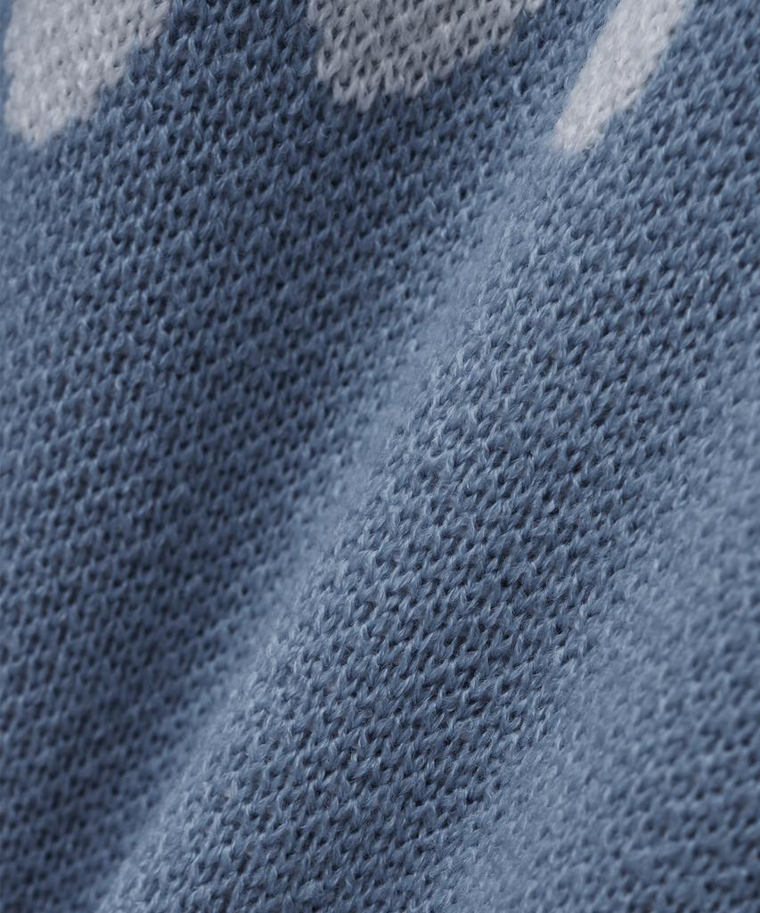 BLOND9 Slogan Round Knit Sweater_Alice Blue (Type B)