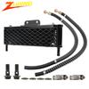 M8 M10 Motorcycle Engine Oil Cooler for KTM Honda Kawasaki 140CC 150CC 160CC Oil Cooling With Hose Motocross Radiator System