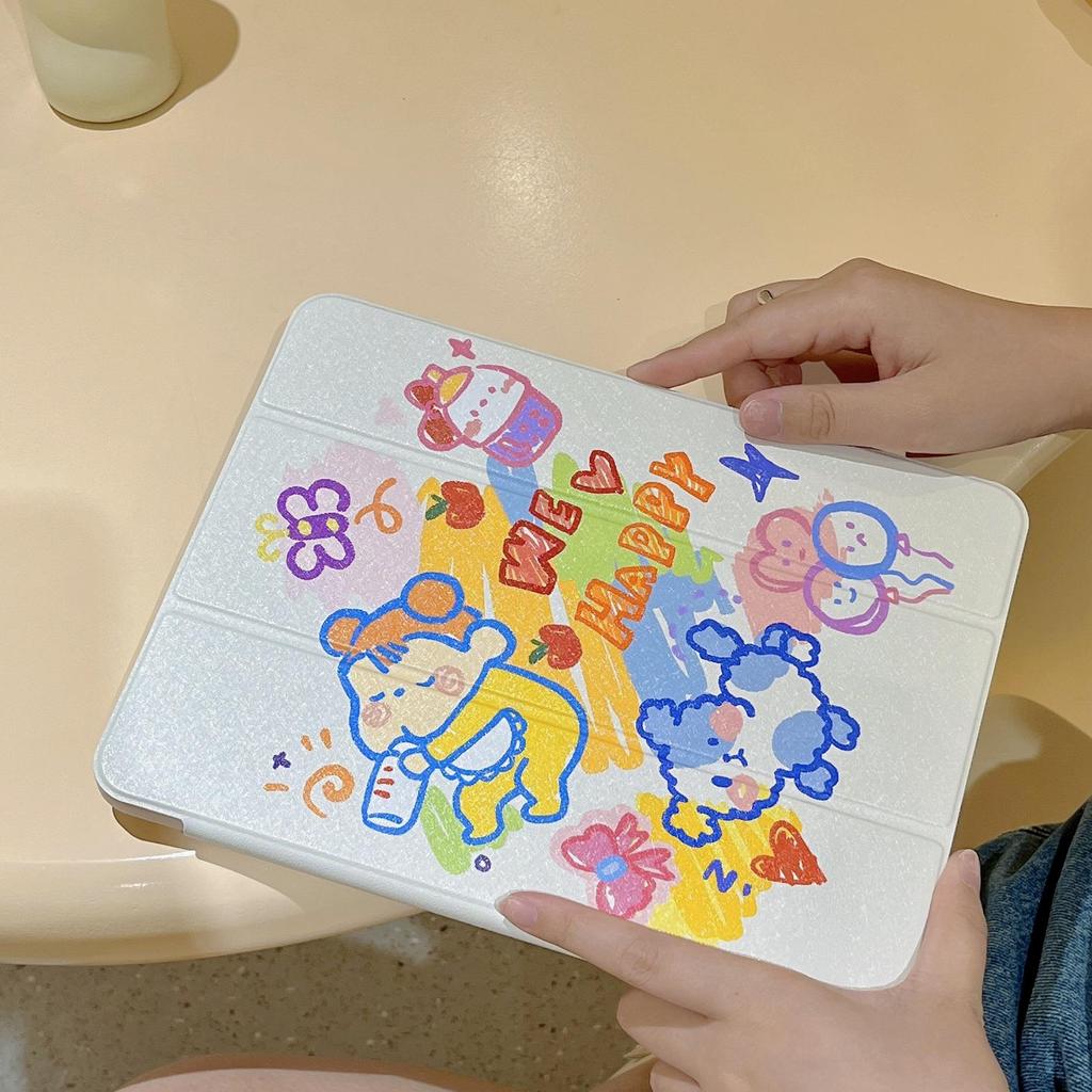 Magnetic Cartoon Acrylic iPad Case - Fits iPad Air 5 & iPad Mini 6 for Secure Tablet Protection