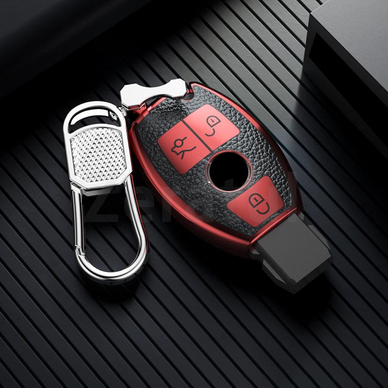 Tpu Leather Auto Car Key Case Cover Shell Fob For Mercedes Benz A C E S G Class Gla Cla Glk Glc Cls W204 W463 W176 W251 W205 Amg