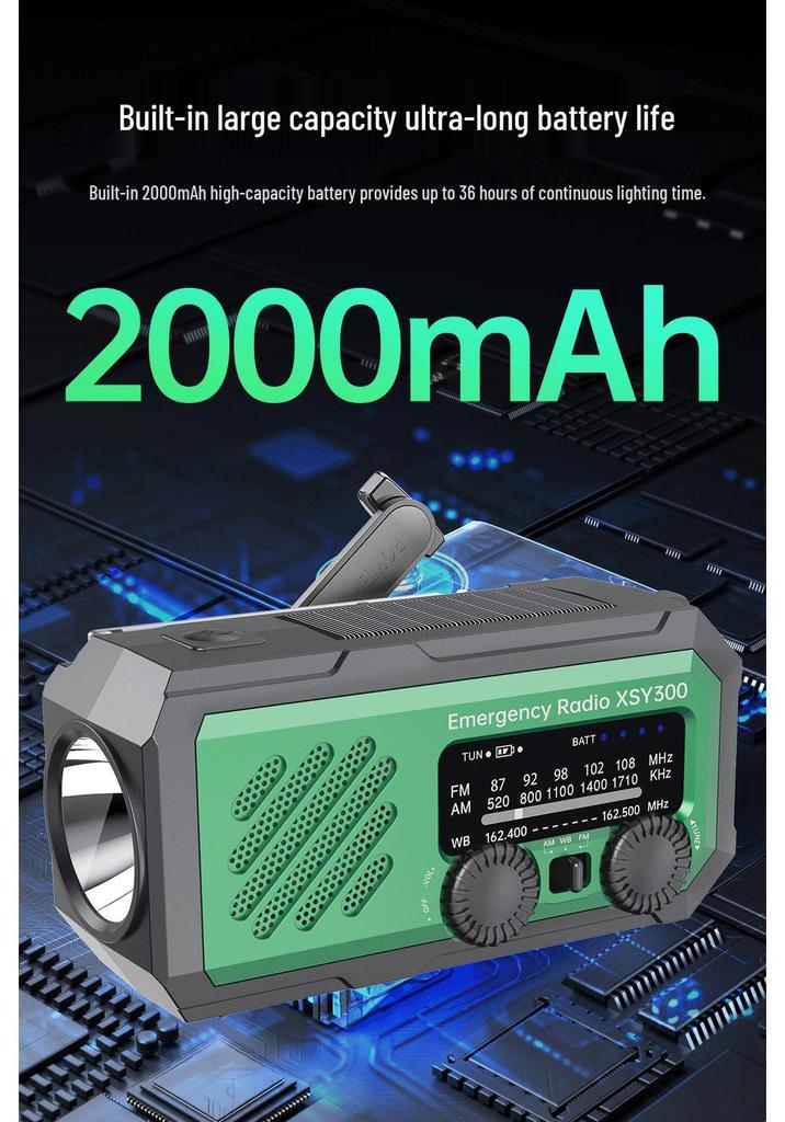 New Cross-Border Multifunctional Outdoor Emergency Flashlight Radio