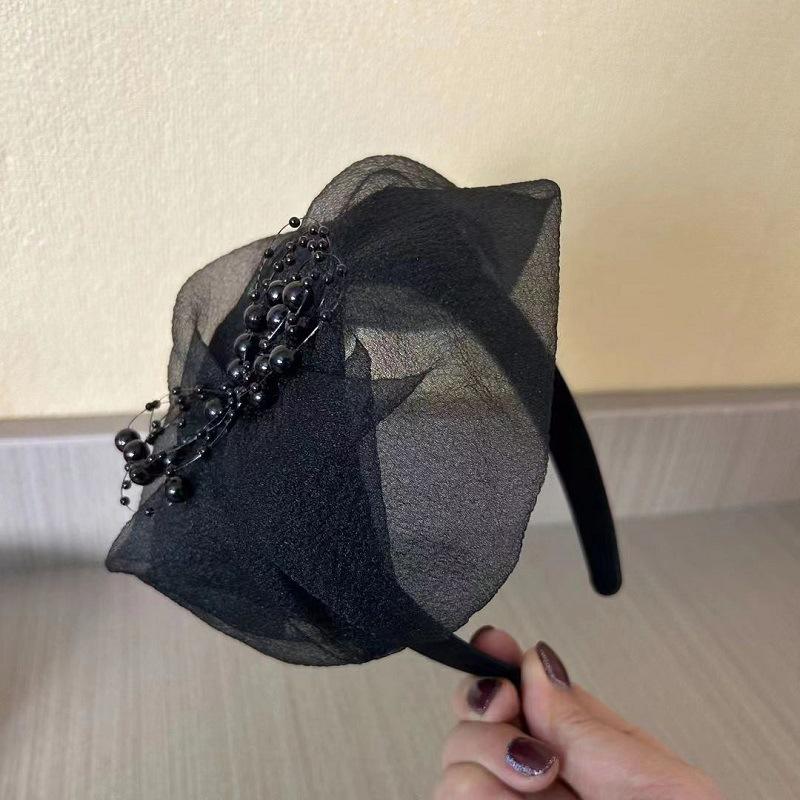 1PC Extra-Wide Hairband Hat for Gray Hair Coverage Stretchable Half-Cap Hairband for Thinning Hair