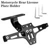 Aluminium Alloy Motorcycle Rear License Plate Holder Adjustable Fender Eliminator Kit Tail Mount Holder Frame Moto Accessories