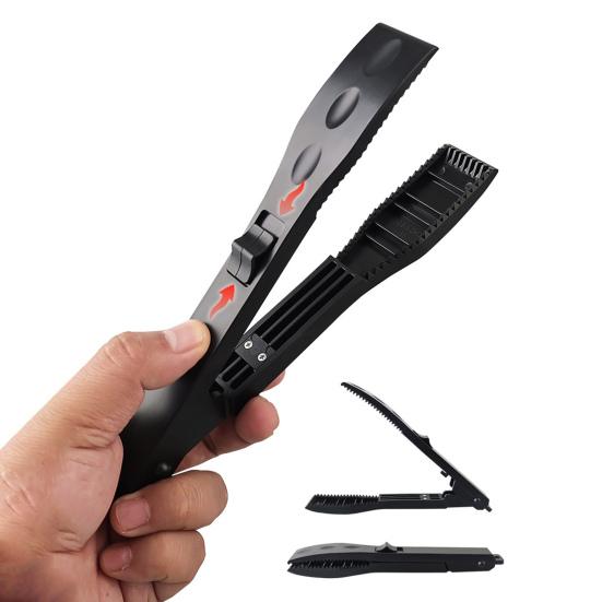 Fish Gripper with Anti-lost Rope Anti-slip Handle Lightweight Portable Fish Grabber Handheld Fish Control Clamp Pliers Tong Fishing Accessories