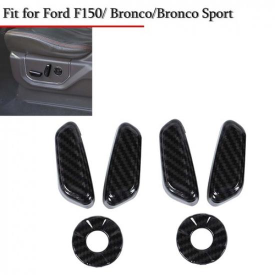Декоративная накладка на ручку переключателя регулировки сиденья из карбонового волокна для Ford F150 2015+