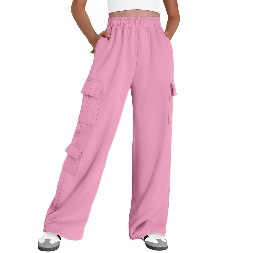 Womens Cargo Sweatpants Wide Leg Pants Baggy Joggers With Pockets