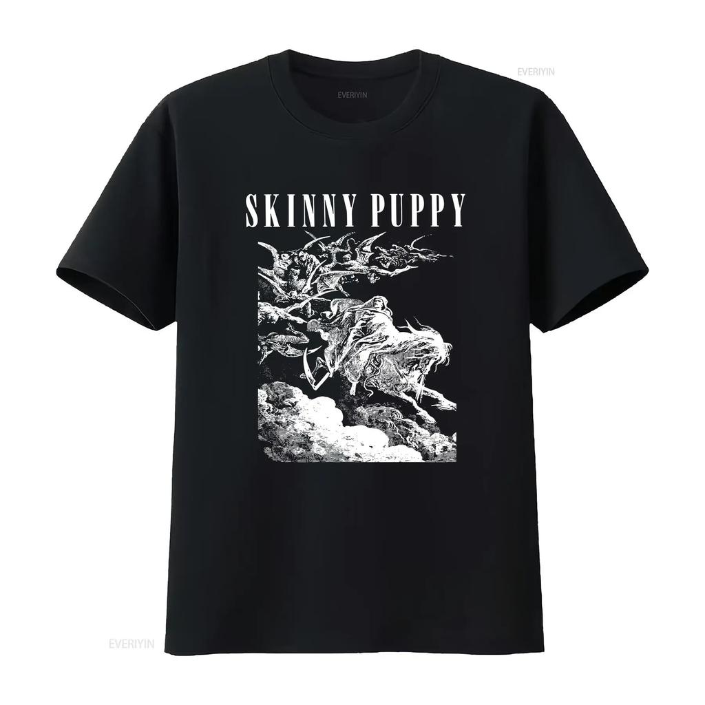 Skinny Puppy T-Shirt vintage Gewaschen Lässig Grafik Bequem Unisex Mode Atmungsaktiv Vielseitig Stilvoll Weich Streetwear