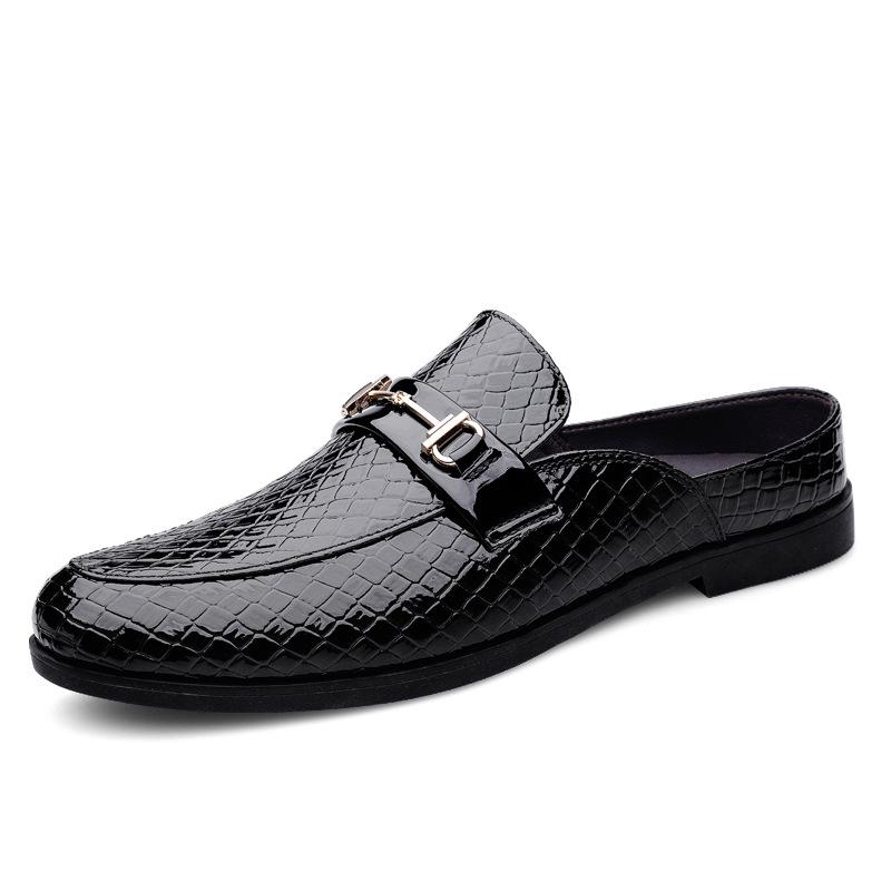 Men s Slip-On Patent Leather Casual Driving Shoes – Large Size 46