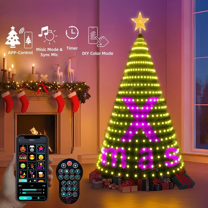 Christmas String Lights Bluetooth App Remote Control Lamp USB Garland  For Bedroom Navidad Christmas New Year Decoration