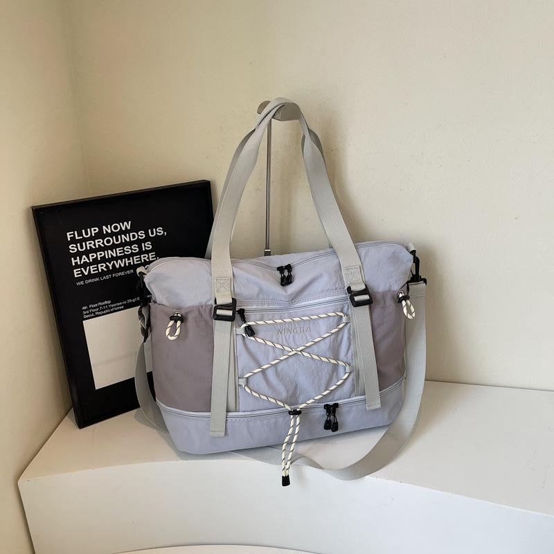 

Спортивная сумка для улицы с цветовым сочетанием, портативная одинаковая дорожная сумка для мужчин и женщин, сумка для плавания, йоги, фитнеса, отдельное отделение для обуви, даффл-бэг серый