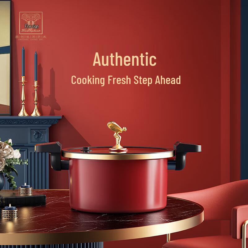 Fire Elephant Dragon Enamel Micro Pressure Cooker