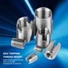 50Pcs 302 Stainless Steel Inner Thread Self Tapping Thread Inserts Set Thread Reinforce Repair Tool Threaded Inserts for Metal Thread Inserts for