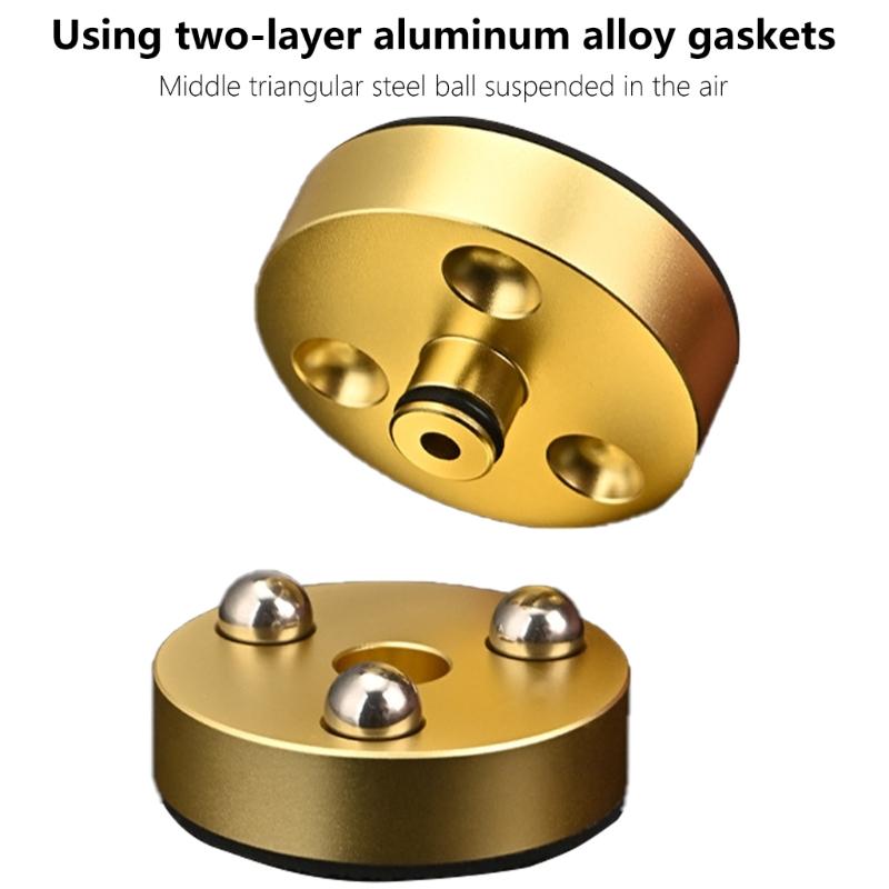 Shock Vibration Damping Feet Pad  for Auditory Equipment Amplifier Easy Installation No Screw Needed Aluminum  Foot