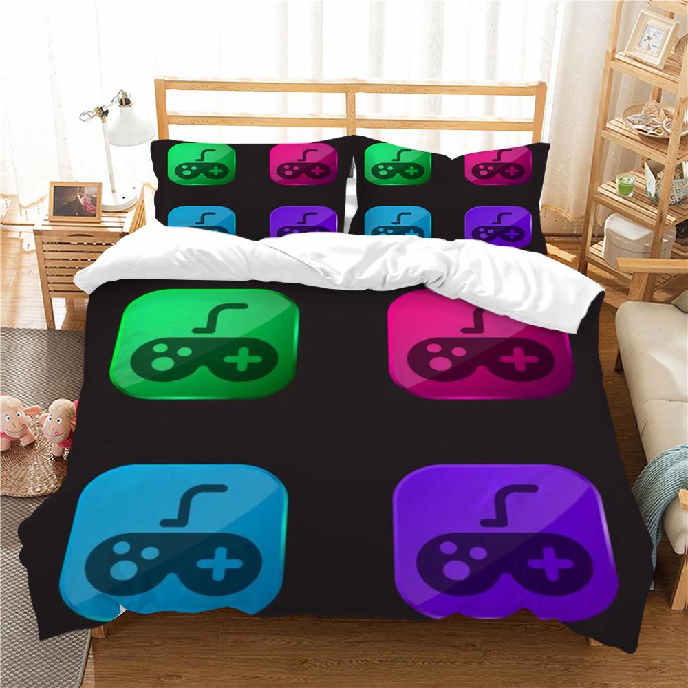 Home Textiles Bed Quilt Cover Bedding Set 3D Gamer Duvet Cover Comfortable Bedclothes Microfiber Quilt Cover