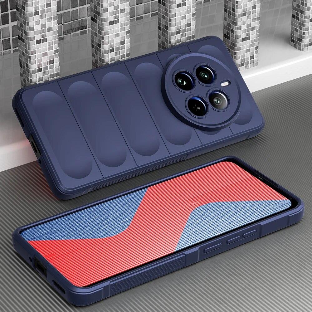 KEYSION Stoßfeste Hülle für Realme 12 Pro+ 5G Rutschfeste, weiche Silikon-Telefonrückseite für OPPO Realme 12 Pro Plus 5G 11 Pro+