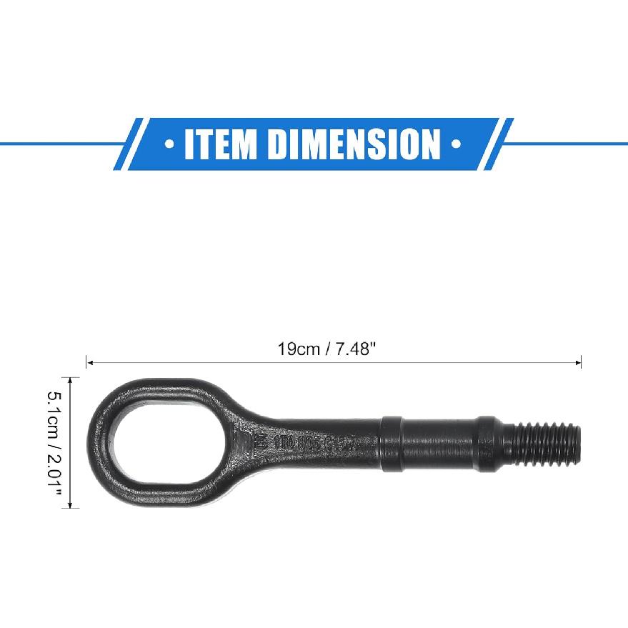 

Буксировочный крюк, совместимый для Volkswagen Golf 2006-2014 для Volkswagen GTI 2006-2014, прочный металлический черный передний задний бампер буксировочный крюк