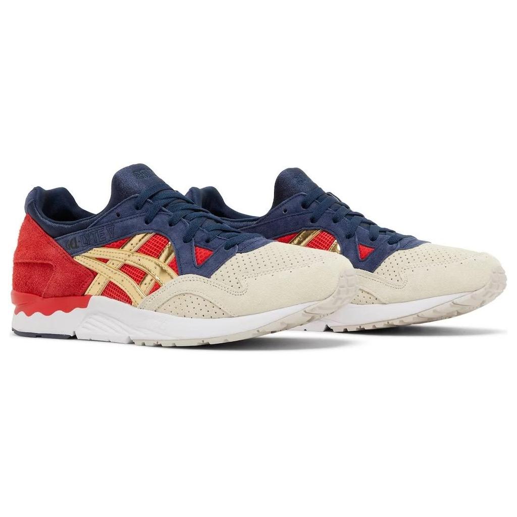 Concepts X ASICS Gel Lyte 5 Libertea Men Sneakers Red Papyrus Pure-Silver 1201A943-100